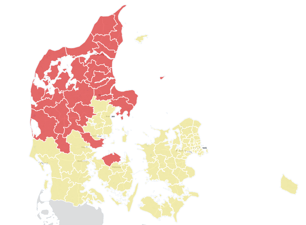 Danmarks ketchup-kort